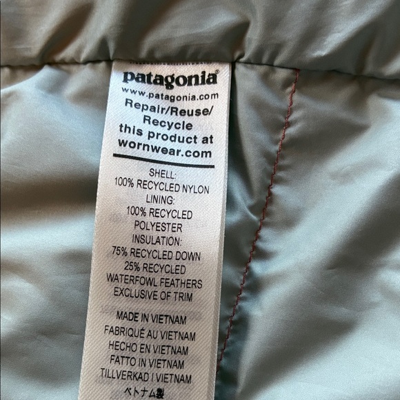 Patagonia Two-Tone Hooded Vest - Rust and Gray - Picture 7 of 9